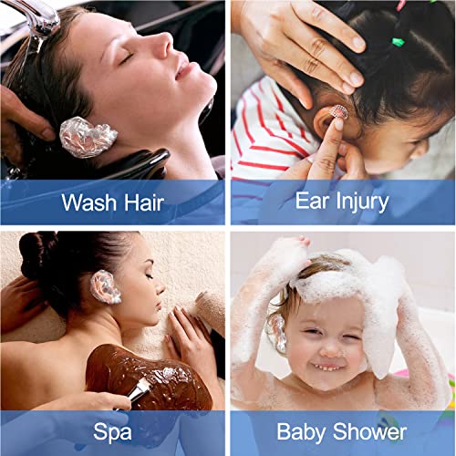 130 Pcs Waterproof Shower Caps & Ear Covers Set - Hair & Ear Protection
