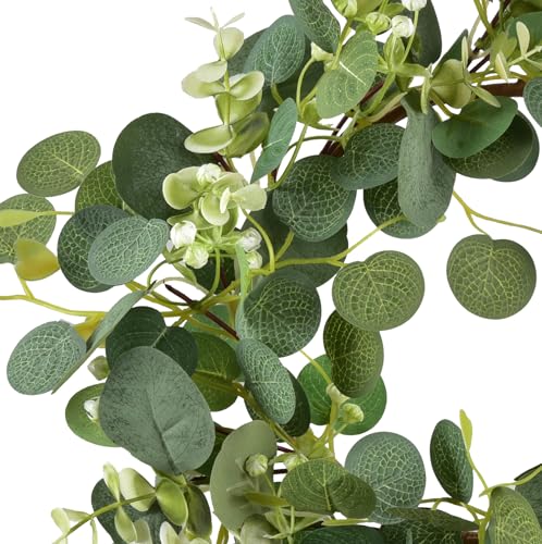 12'' Green Eucalyptus Wreath with Berries for Home Decor