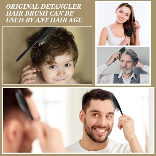 Nuenen 6-Pack Wet Detangling Hair Brushes with Soft Bristles, Travel-Friendly