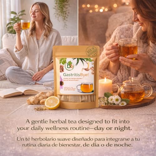Gastritis-BYE Herbal Tea for Digestive Comfort - 24 Tea Bags