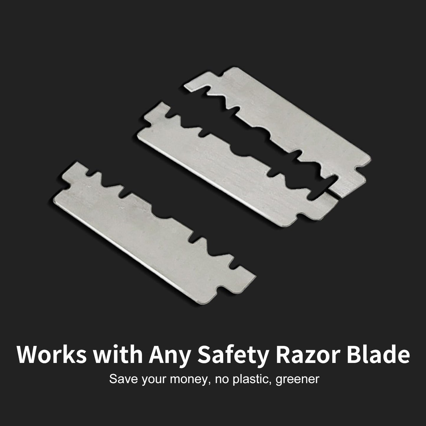 THURLADY Dual-Blade Safety Razor with Pivoting Head, Reusable Metal Razors for Men, with 20 Double Edge Blades and Stand, Smooth Close Clean Shave, Golden
