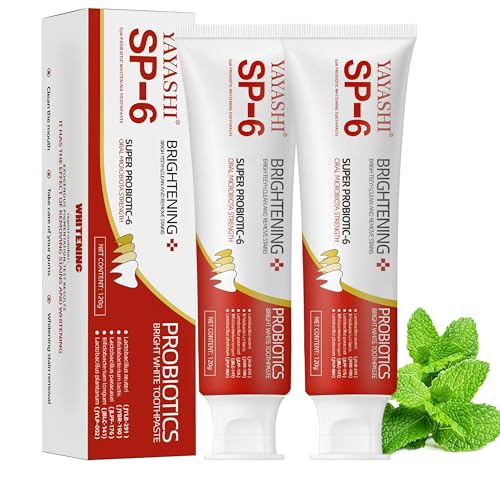 YAYASHI SP-6 Probiotic Whitening Toothpaste, Mint, 4.23 Fl Oz (Pack of 2)
