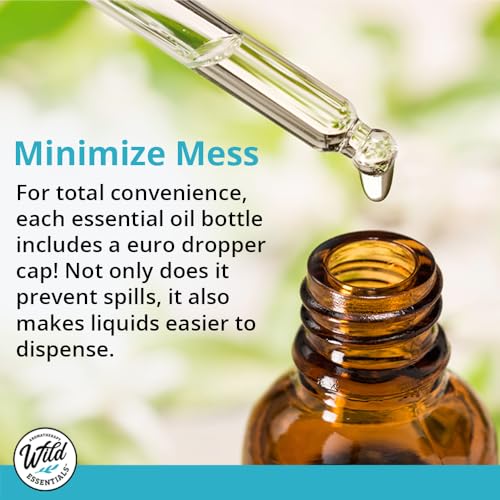 Amber Glass Bottles 10ml - 24 Pack for Essential Oils & DIY