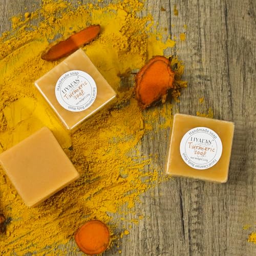 LIYALAN Turmeric Soap Bar for Deep Cleansing & Smooth Skin