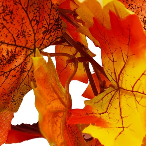 Artificial Fall Maple Leaf Garland - 18 Feet Total for Thanksgiving Decor