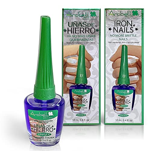 AROBELL Nail Strengthener & Hardener - 0.8 Fl Oz (Pack of 2) for Brittle Nails