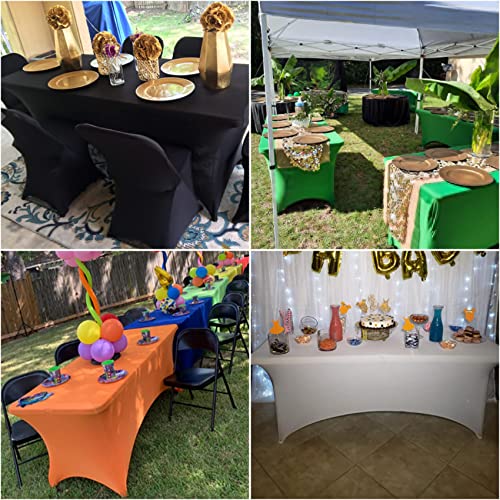 4ft Waterproof Spandex Table Cover for Events & Weddings - Black