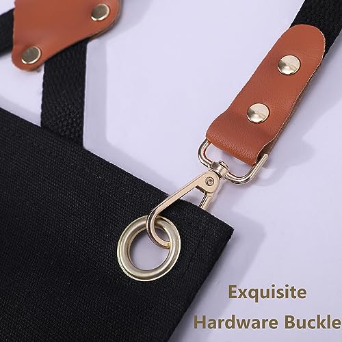 Cross Back Apron for Men & Women - 12oz Cotton Canvas with Pockets