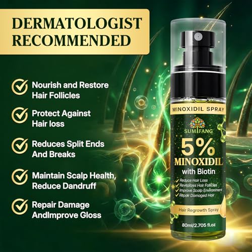 Minoxidil Hair Growth Spray for Men & Women with Biotin & Rosemary - 1 Pack