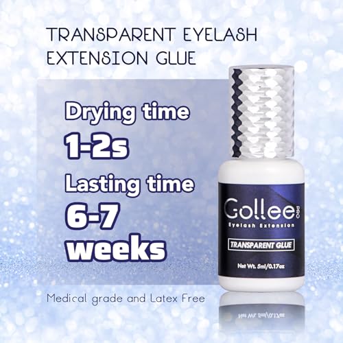 GOLLEEPRO Transparent Eyelash Extension Glue - 5ml Fast Drying
