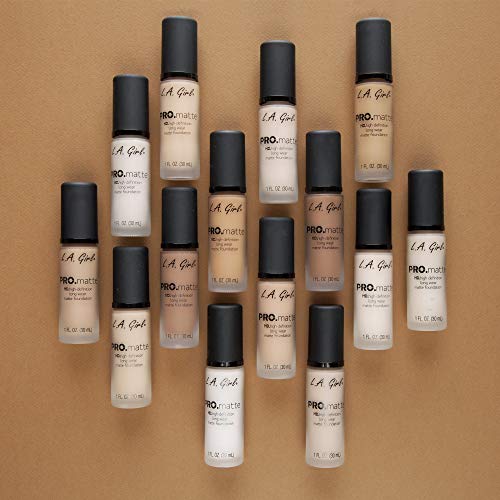 L.A. Girl PRO.Matte Foundation, Cafe GLM682 - Long-Lasting, 4oz (Pack of 2)