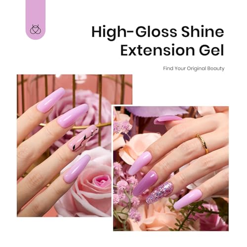 Beetles 2-12 Pcs Blackberry Glaze Poly Nail Gel Kit - 12 Colors