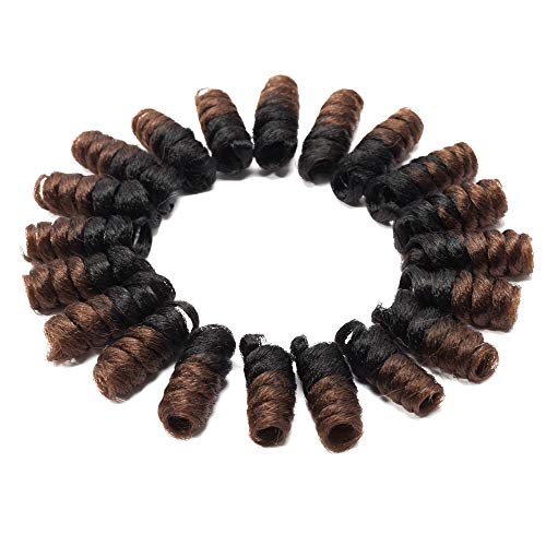 S-noilite 10 Inch Jamaican Bounce Curls Crochet Braids - 3 Pack Light Brown