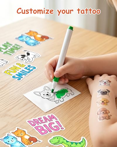Hello Blink Tattoo Maker Refill Pack – 60 Tattoo & Transfer Papers + 4 Markers