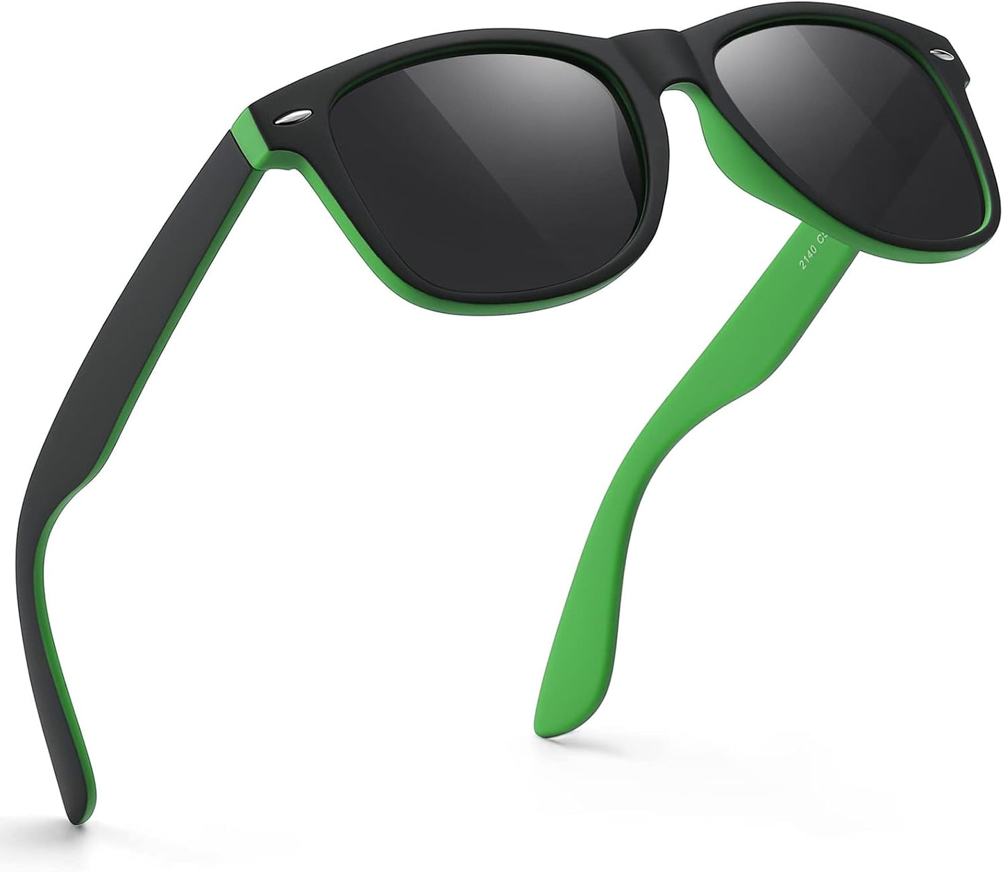 Polarized Sunglasses for Men & Women - Black Retro UV Protection for Driving & Fishing