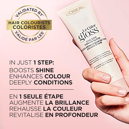 L'Oreal Paris Le Color Gloss Toning Hair Gloss for Bleached Hair, Platinum Pearl, 4 oz