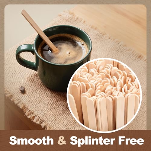 900Pcs Birch Wood Coffee Stirrers - 7 Inch Eco-Friendly Sticks