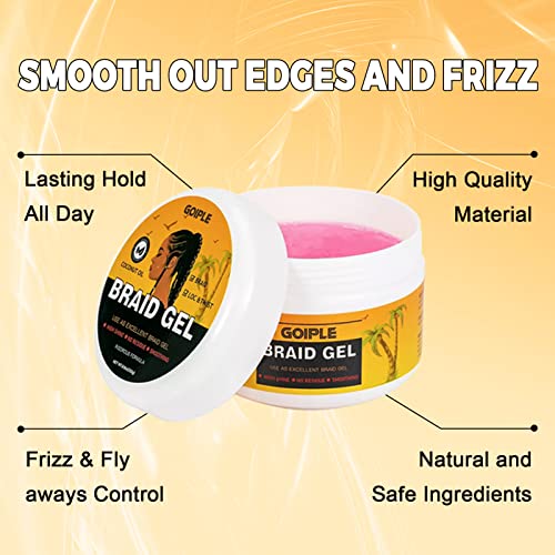 Goiple 9-Piece Professional Hair Braiding Kit with Strong Hold Gel
