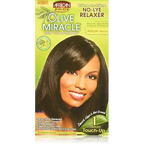African Pride Olive Miracle Deep Conditioning No-lye Relaxer Kit, Regular (SG_B00K0L9IYS_US)