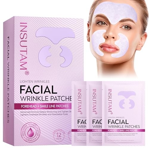 Insutam Forehead & Smile Line Wrinkle Patches - Overnight Anti-Aging Care