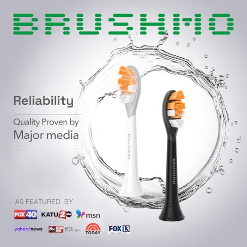 Brushmo White Replacement Toothbrush Heads for Philips Sonicare