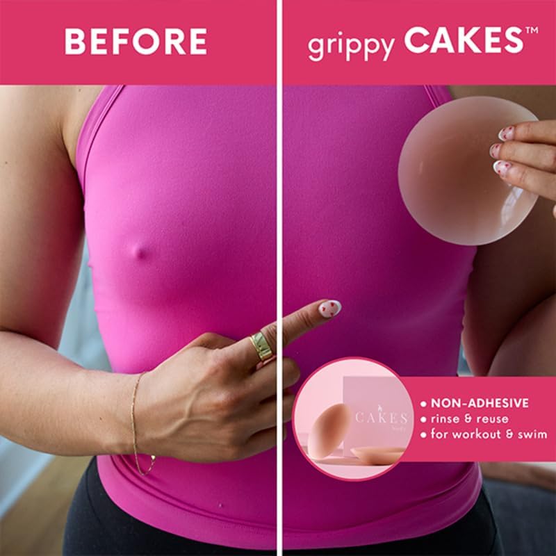 Grippy Non-Adhesive Silicone Nipple Covers for Women - Reusable Circle Design | Comfortable Fit