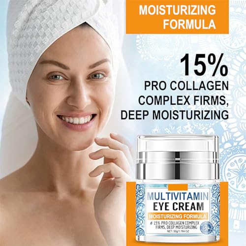 Collagen Complex Eye Cream - Hydrating Anti-Aging Treatment for Dark Circles & Puffiness, 1.764oz