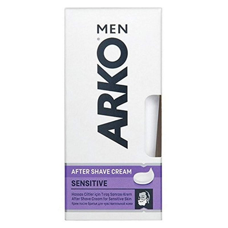Arko Men After Shave Cream for Sensitive Skin - Dermatologically Tested, 0% Alcohol - Pack of 6