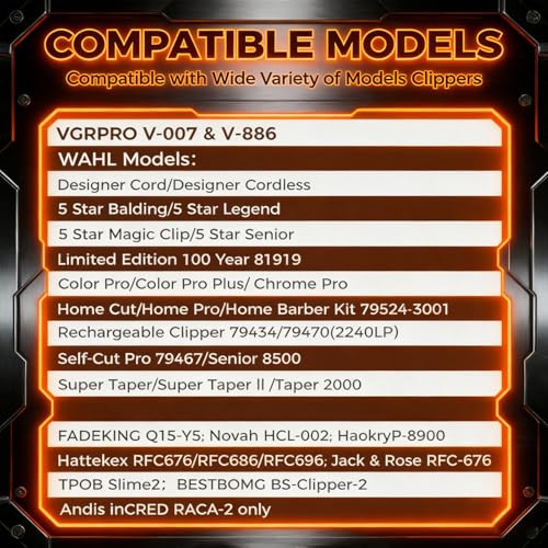 Velurie 10-Piece Universal Hair Clipper Guard Set for Wahl & More