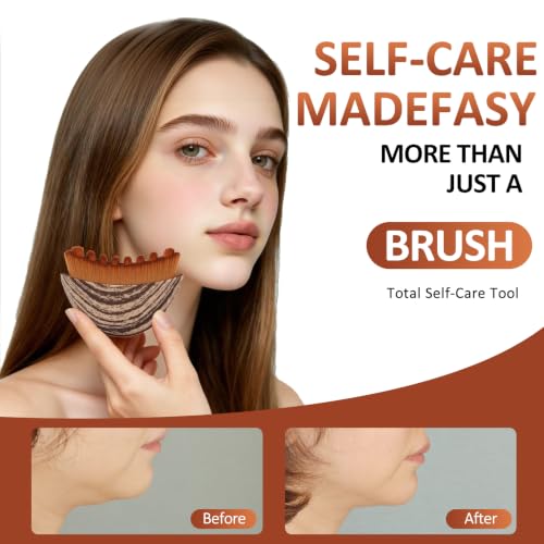 Tuohra 4-Pack Lymphatic Face Contour Brush for Face Sculpting & Drainage