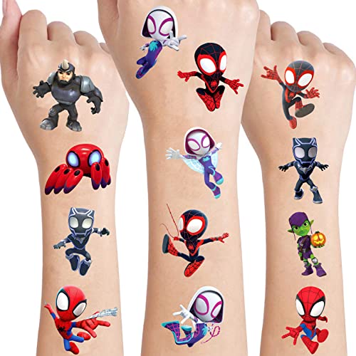 Spidey Temporary Tattoos - 34Pcs Party Supplies for Kids