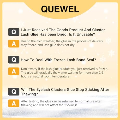 QUEWEL Lash Clusters Kit Mix 8-16 Lengths Natural Look with Applicator & Remover (H01-MIX9-16)