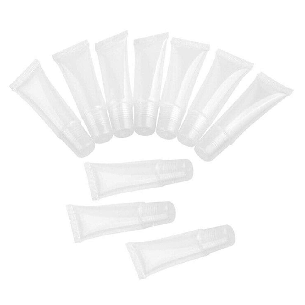 AKIRO 15 ml Empty Refillable Mini Clear Lip Gloss Balm Cosmetic Containers Makeup Accessories Soft Empty Tubes 20 Pcs