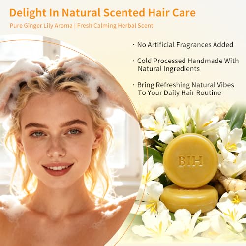 BIH Turmeric & Ginger Shampoo Bars - 2 Pack for Hair Growth