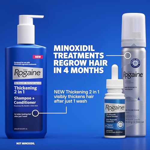 Men's Rogaine 5% Minoxidil Foam for Hair Regrowth, Topical Hair Loss Treatment for Men to Regrow Fuller, Thicker Hair, Unscented Minoxidil Topical Aerosol, 1-Month Supply, 2.11 oz