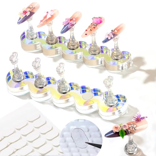 JINJINANV Magnetic Nail Stand for Press Ons - Anti-Tip Design