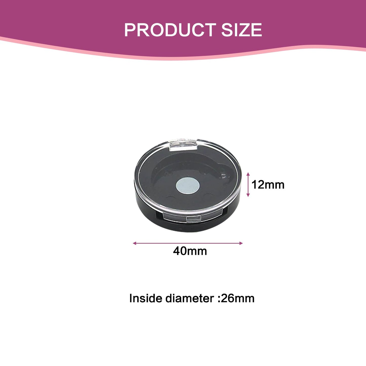 4Pcs Empty Magnetic Eyeshadow Cases,Refillable Magnetic Makeup Eyeshadow Lipstick Palette Container Pans,Round Depotting Makeup Containers for Eyeshadow Lipstick Blush Powder for Travel Sample DIY