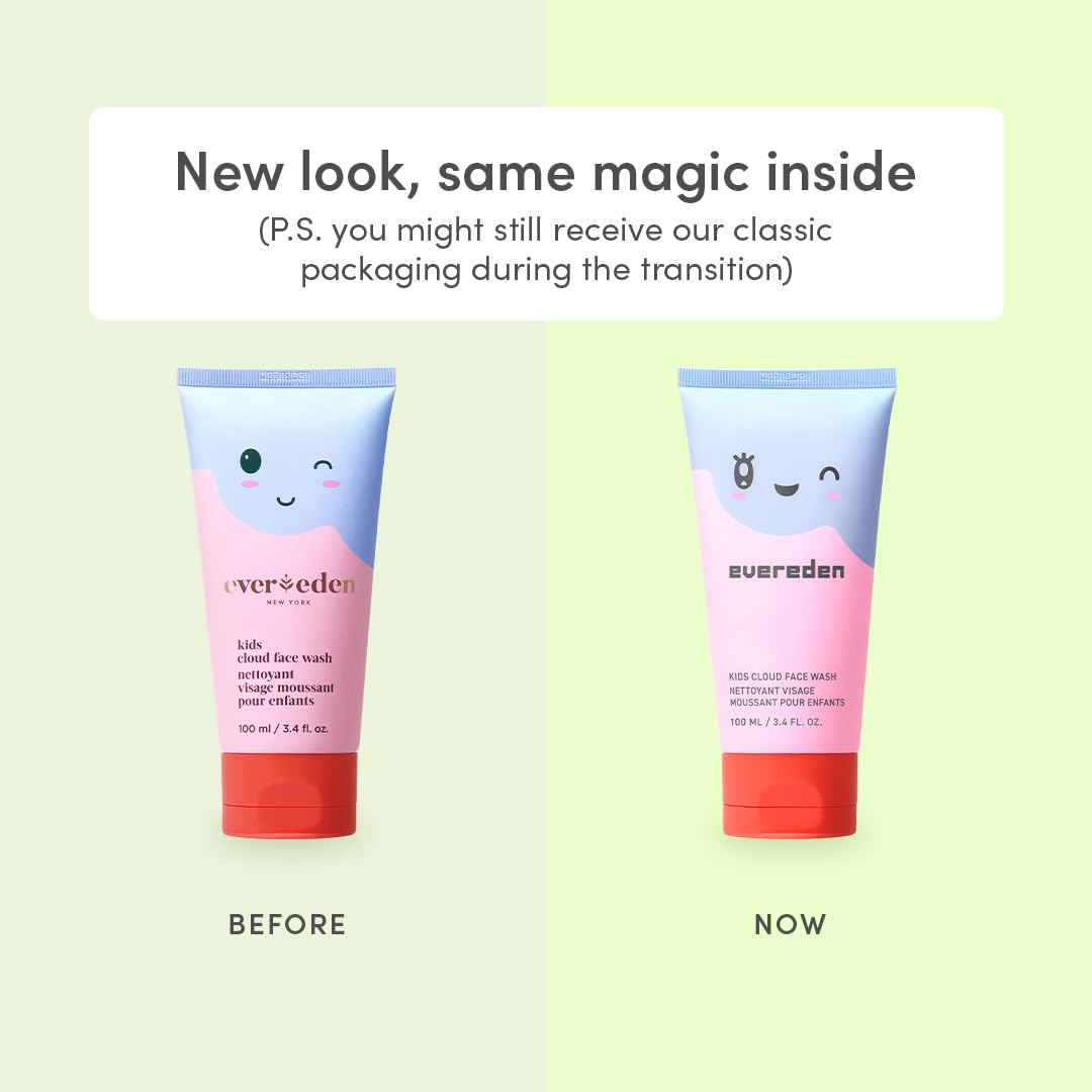 Kids Cloud Face Wash - Tropical Sorbet | Creamy, Non-Toxic Formula for Sensitive Skin | 3.4 fl oz