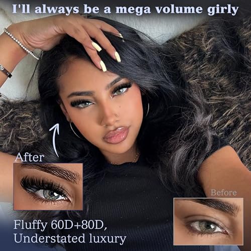 TOOCHUNAG DIY Lash Extension Kit - 280Pcs Fluffy 60D+80D Cluster Lashes