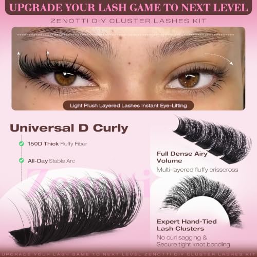 Zenotti Fluff 150D+ Manga Fairy Lash Clusters – Wispy Volume Eyelashes