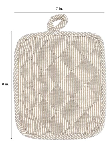 American Linen 8-Pack Heat Resistant Pot Holders - Beige