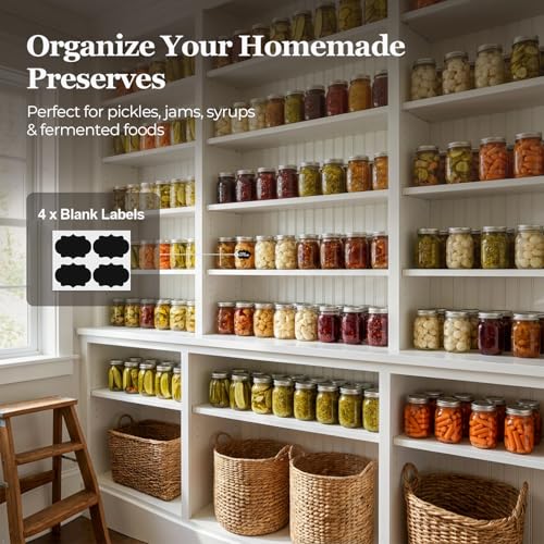 ComSaf 16 oz Mason Jars with Lids - 3 Pack Canning Jars