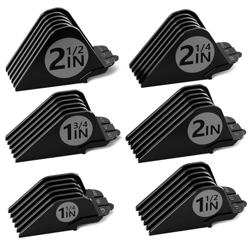 CR8GR8 Extra Long Clipper Guard Set for Wahl, 6-Piece Attachment Combs