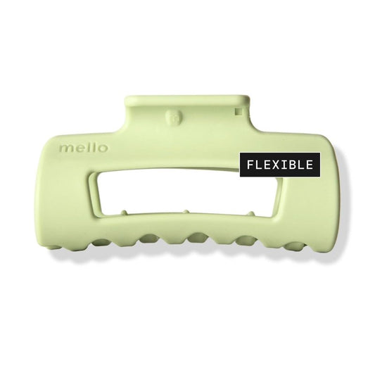 Mello Small Hair Clip - Flexible Comfort Hair Claw for Strong Hold | Durable Matte Finish (Green, Small)