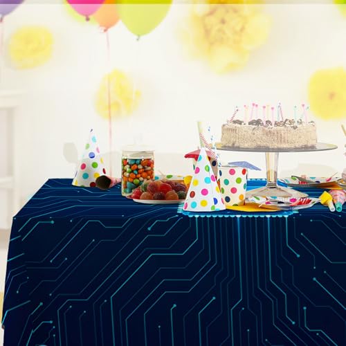 Technology Circuit Board Tablecloth - 53x98 Inch Waterproof Decor