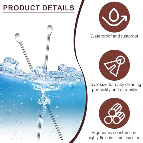 40pcs Stainless Steel Ear Wax Removal Tool Set - Ergonomic Ear Spoons