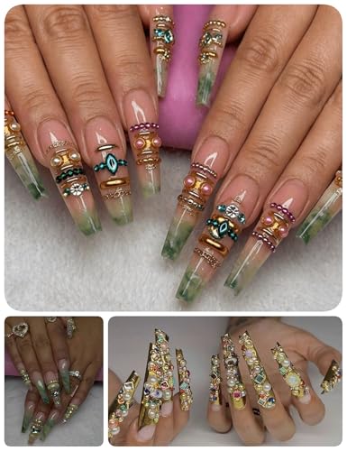 OPMADM Set of 1 Bangle Nail Charms & Gems for Nails - Luxury 3D Nail Art