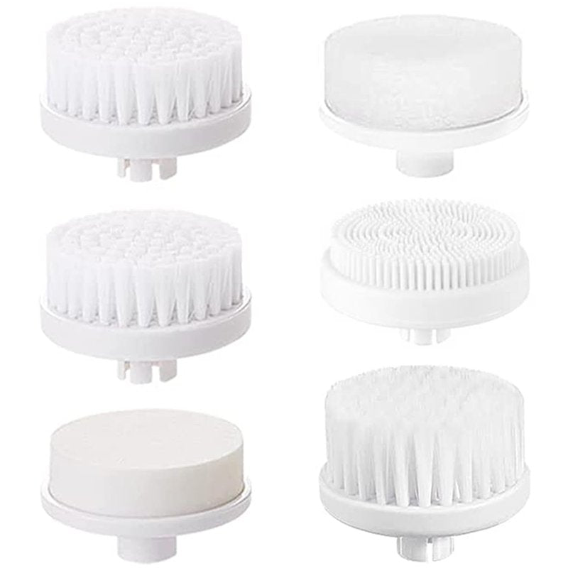 Face Scrubber | Facial Cleansing Brush Exfoliator Skin Care Beauty Products Powered Electric Wash Exfoliating Skincare Women Spin Cleanser Tools Cleaning Scrub Washer Self Care (Extra Heads 6)