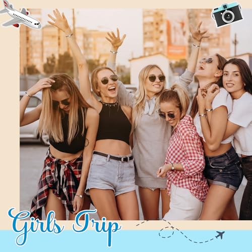 Girls Trip Gift Set — 18 Pcs Sunnymove Makeup Bags, Heart-Shaped Bracelets & Cards (Variation: Girls Trip)