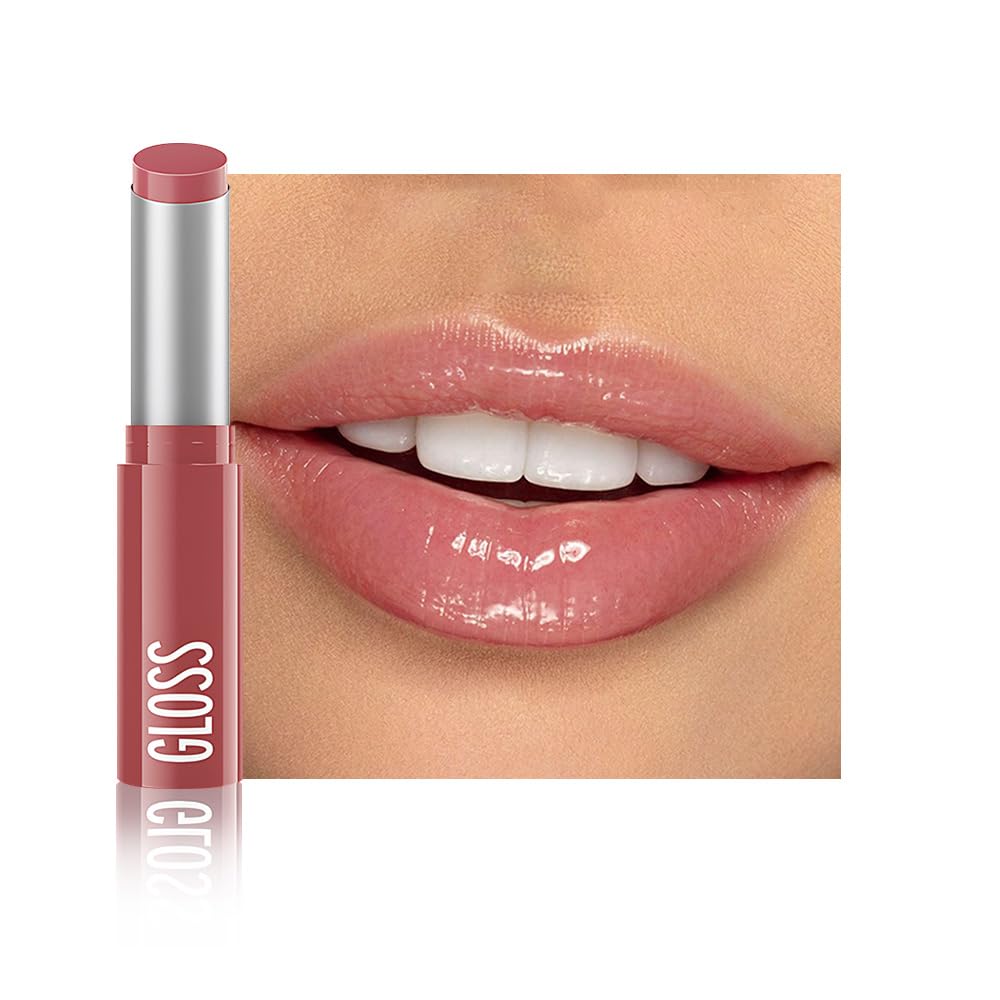Brown Honey Lipstick | Tinted Moisturizing Lip Balm for Dry Lips - Vegan Hydrating Gloss, Sheer Lightweight Makeup, 1Pc